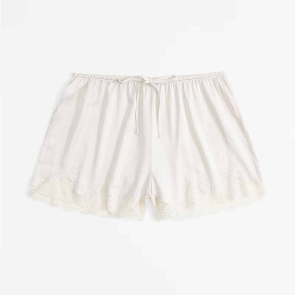 Abercrombie & Fitch Cream Lace Sleep Shorts